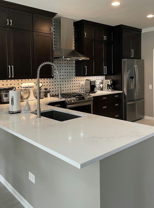 How do you choose the right kitchen countertop material for durability and aesthetics?